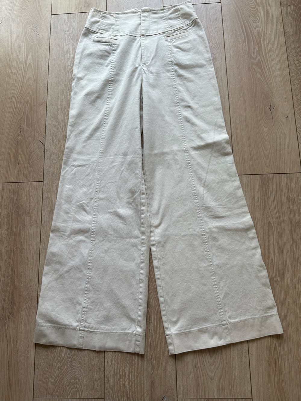Nanette Lepore Cream Wide-Leg Pants
